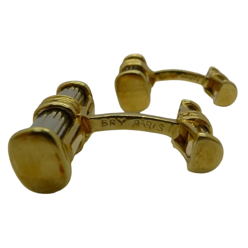 Boutons de manchette BRY & G en or jaune - Image 3
