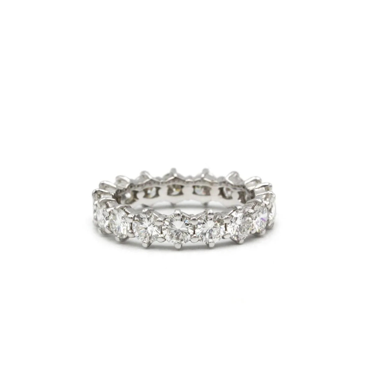 Bague Alliance en or blanc et diamants - Image 3