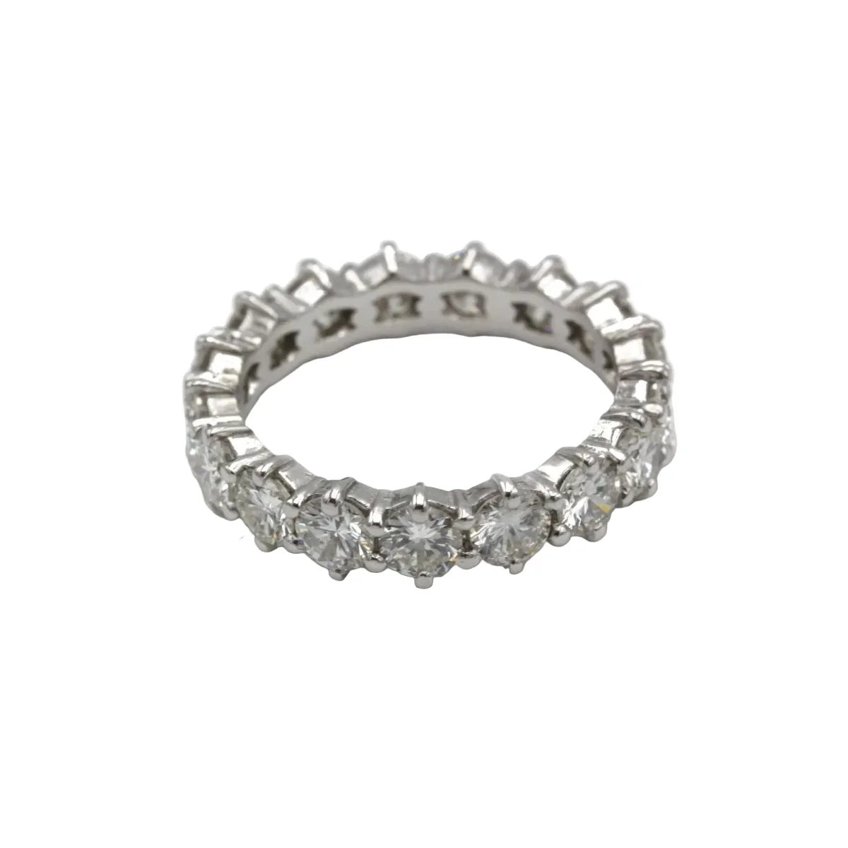 Bague Alliance en or blanc et diamants - Image 4
