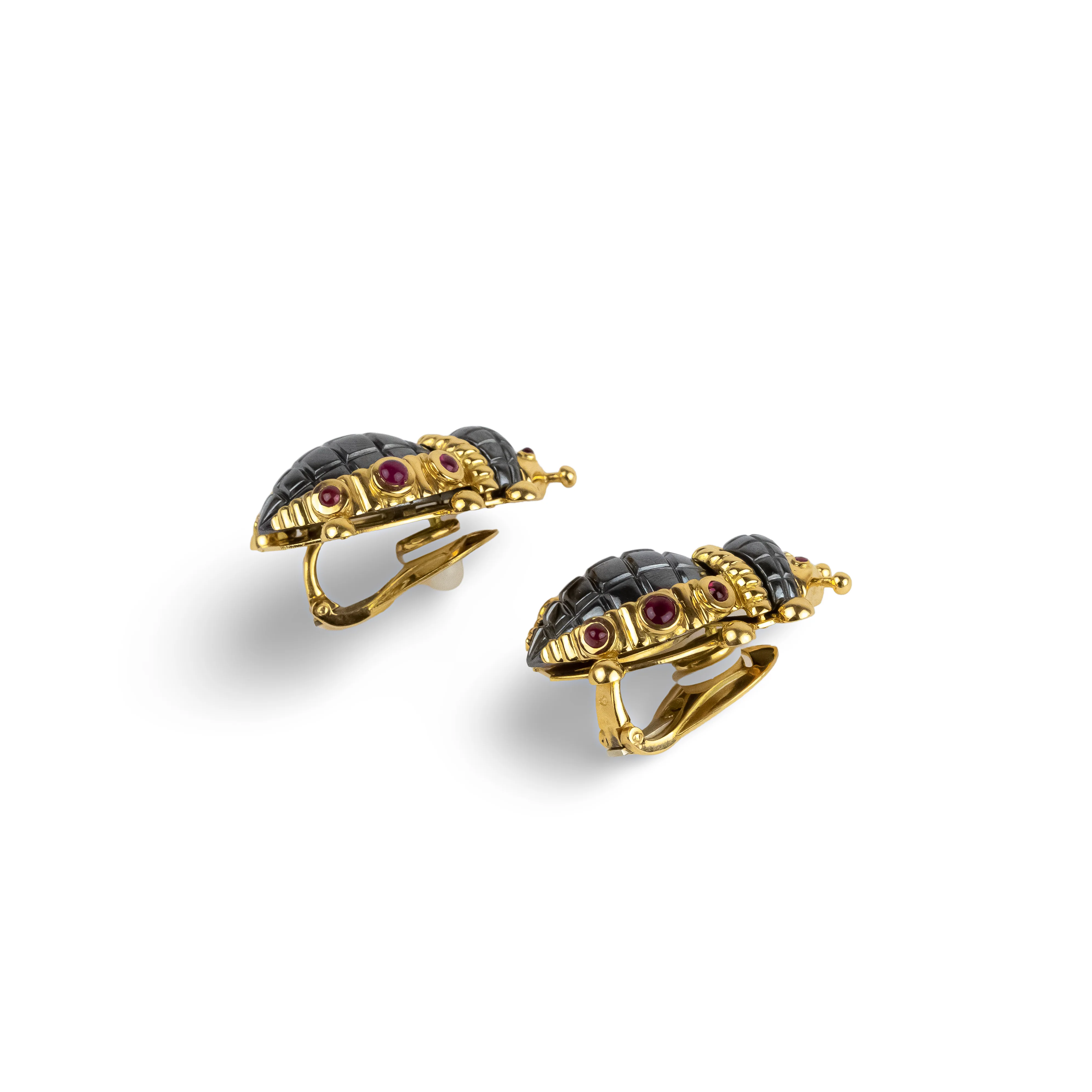 Parure Eva SEGOURA en or jaune, hématite et diamants - Image 2