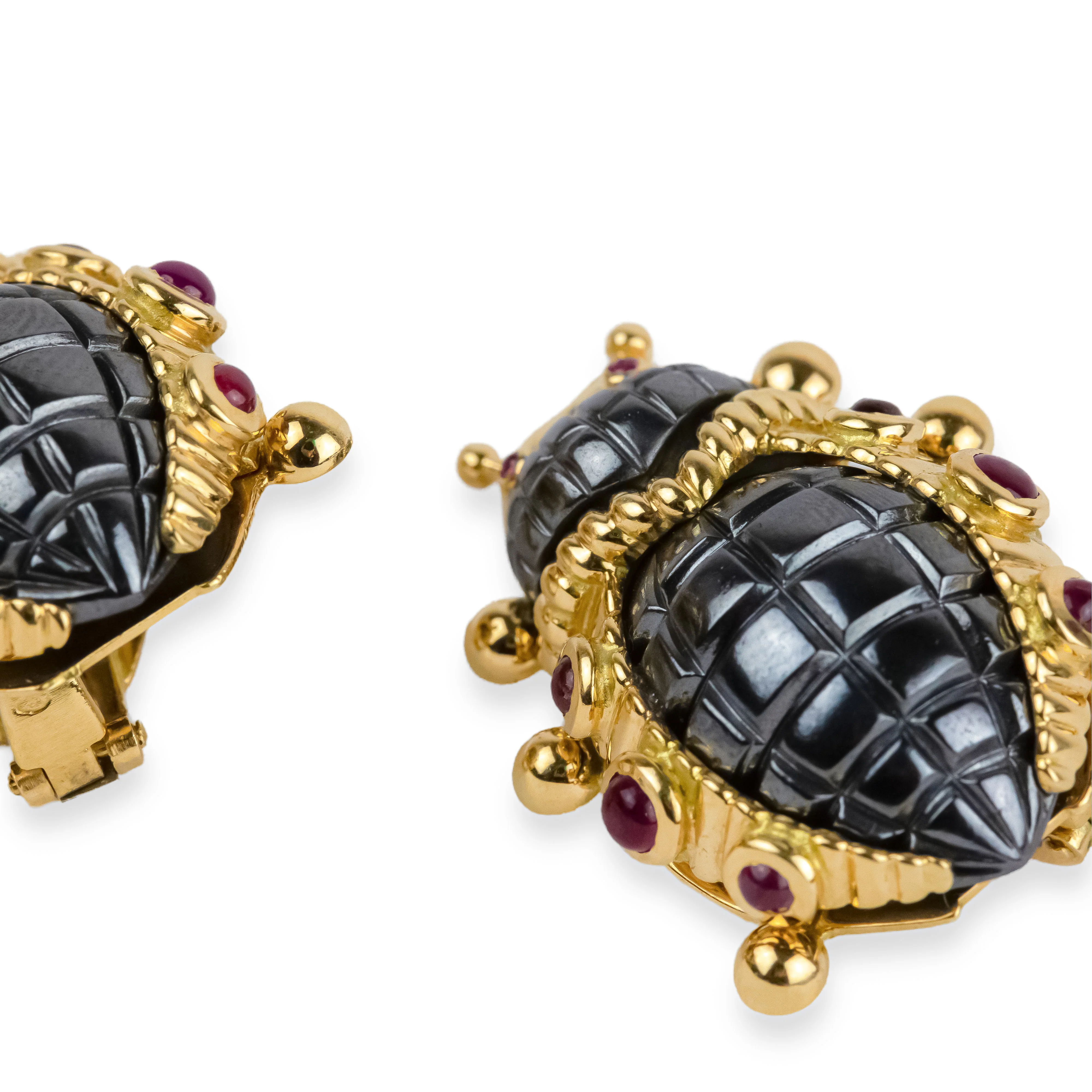 Parure Eva SEGOURA en or jaune, hématite et diamants - Image 3