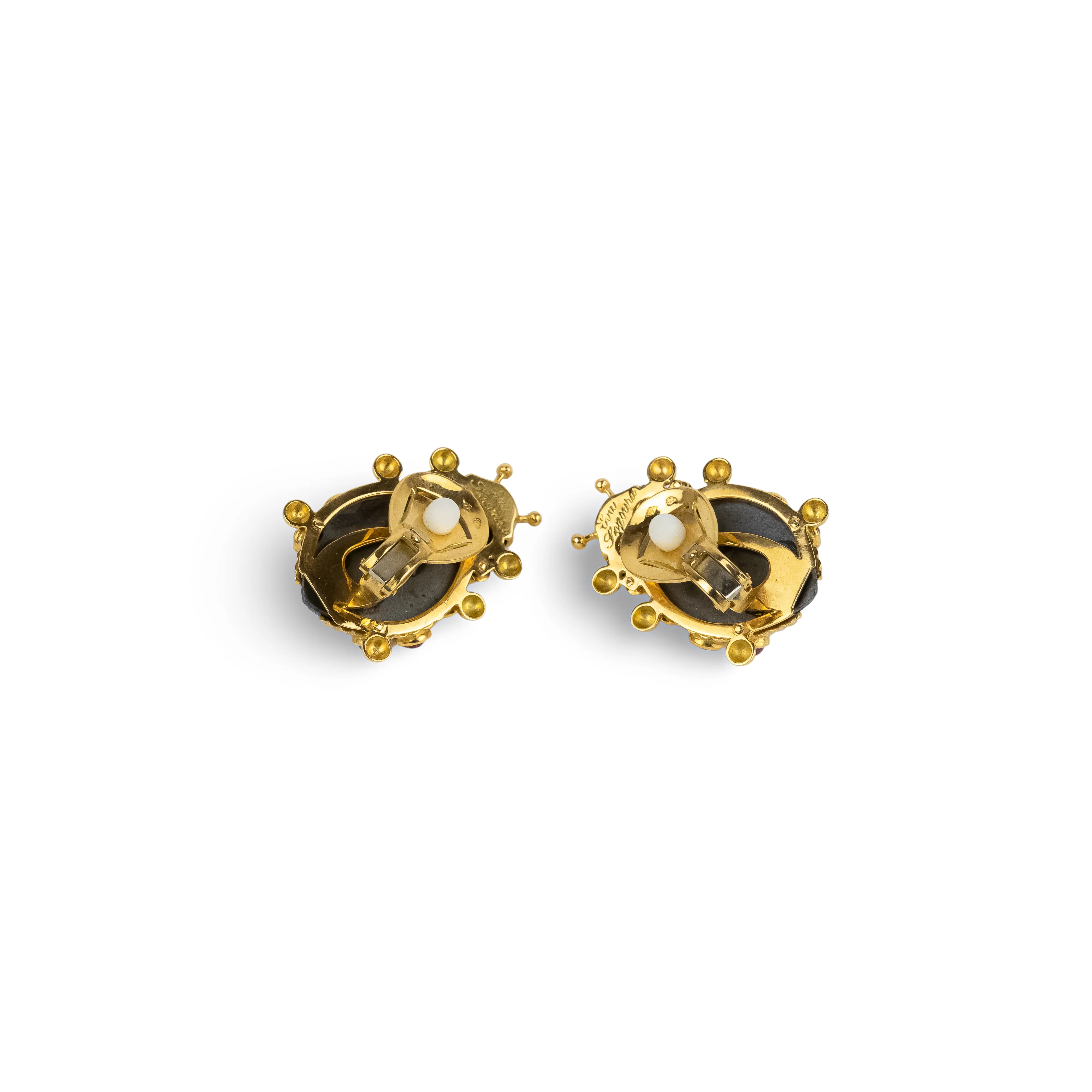 Parure Eva SEGOURA en or jaune, hématite et diamants - Image 4