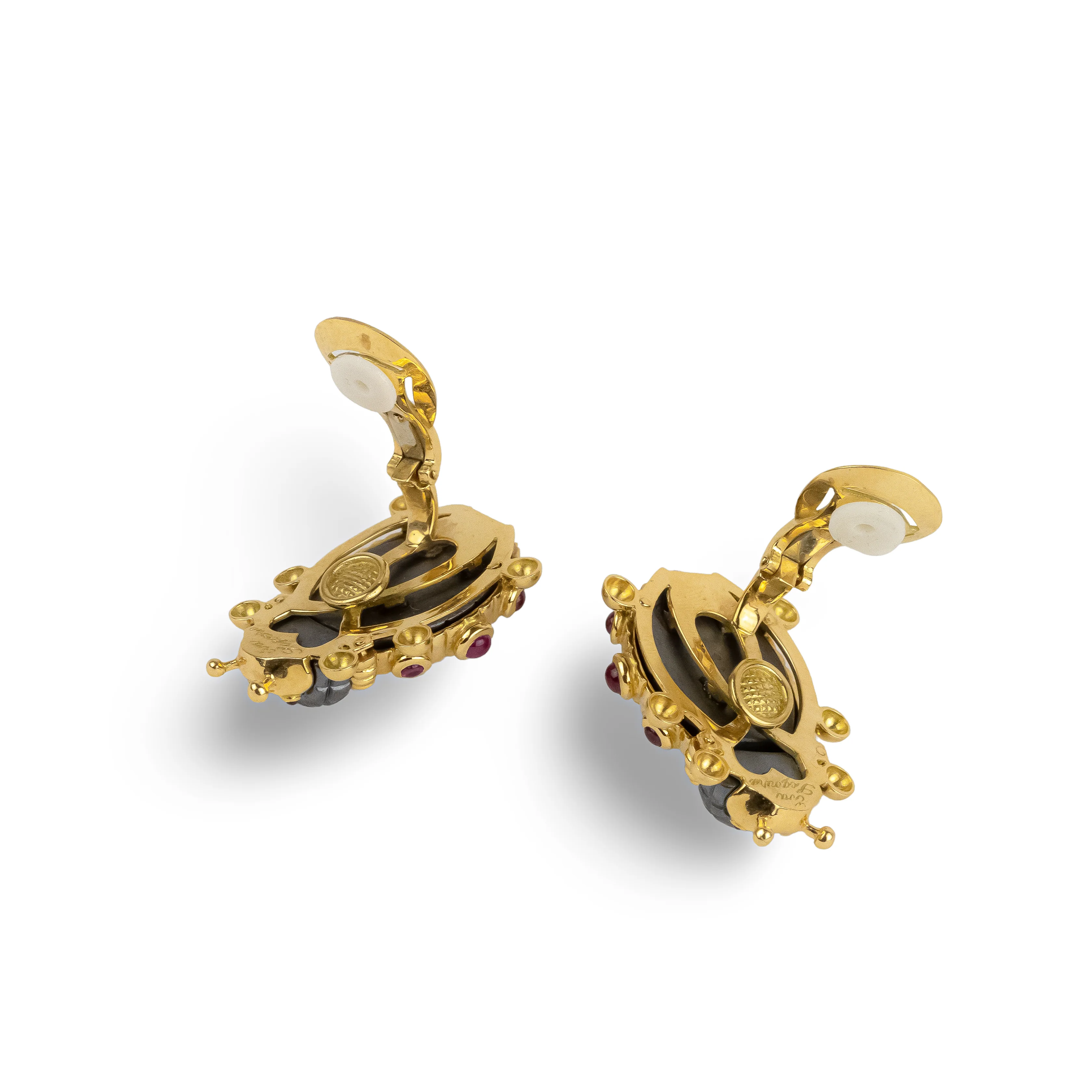 Parure Eva SEGOURA en or jaune, hématite et diamants - Image 5