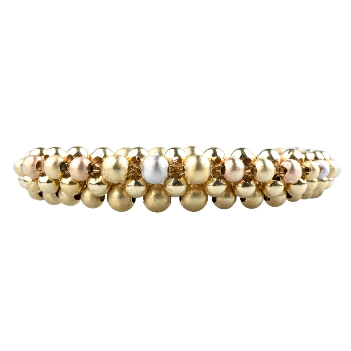 Bracelet Souple en or jaune, or blanc et or rose