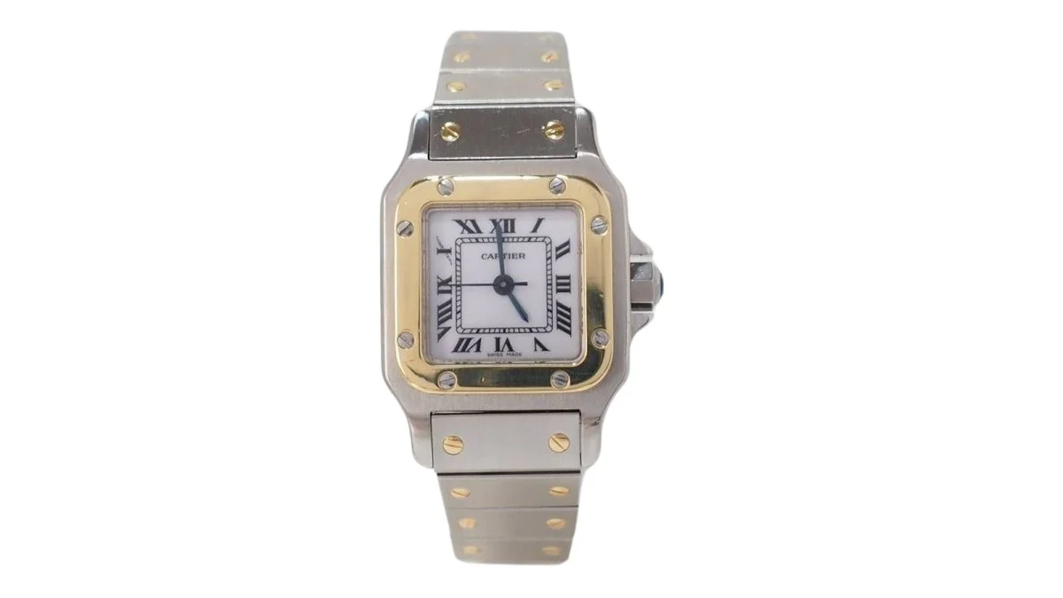 Montre Santos de Cartier en or et acier