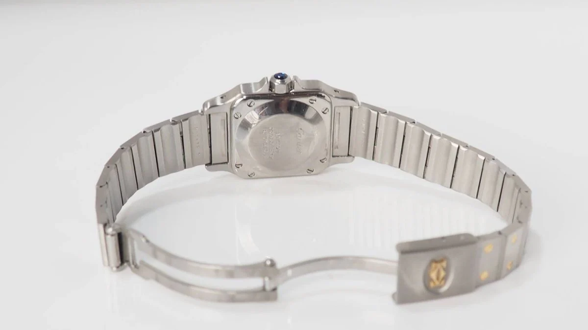 Montre Santos de Cartier en or et acier - Image 6