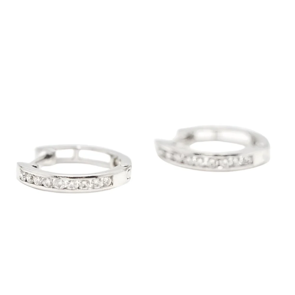 Boucles d'oreilles créoles en or et diamants