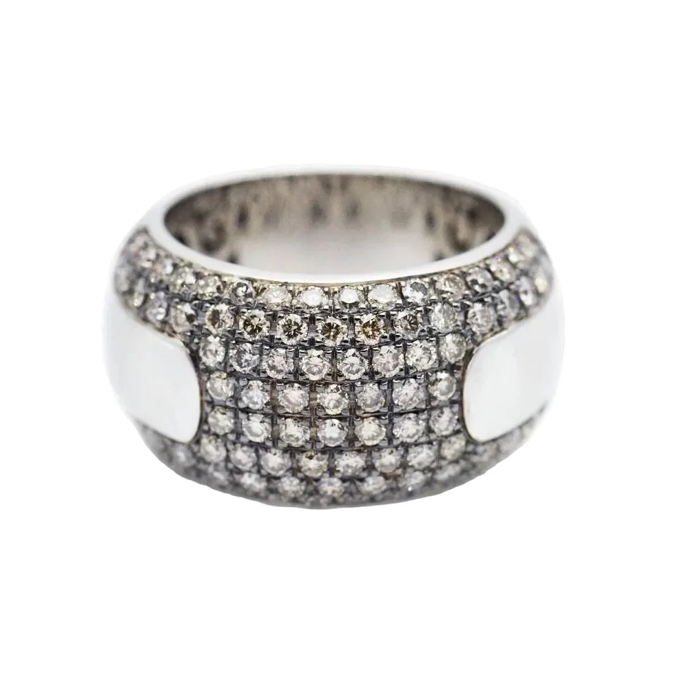 Bague Bandeau en or blanc, or rose et diamants