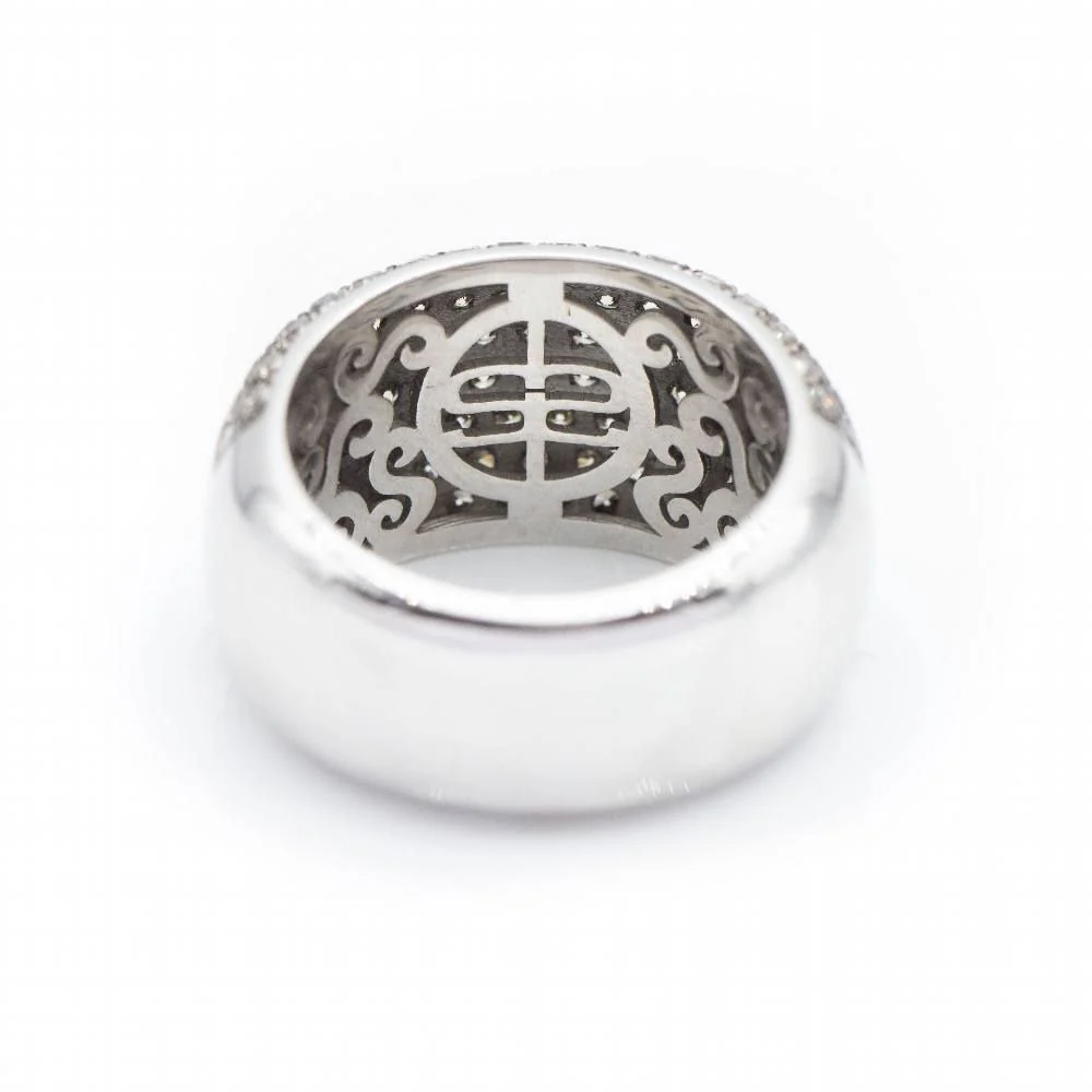 Bague Bandeau en or blanc, or rose et diamants - Image 3