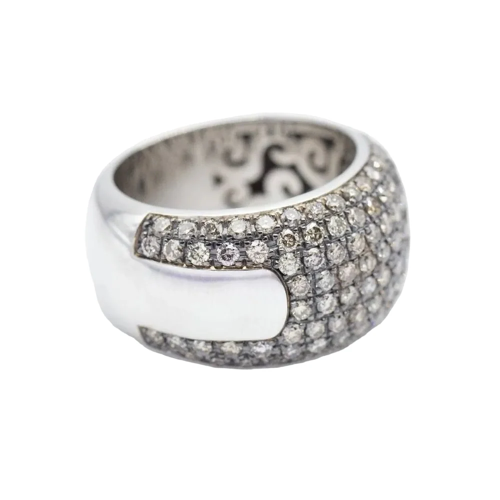 Bague Bandeau en or blanc, or rose et diamants - Image 4
