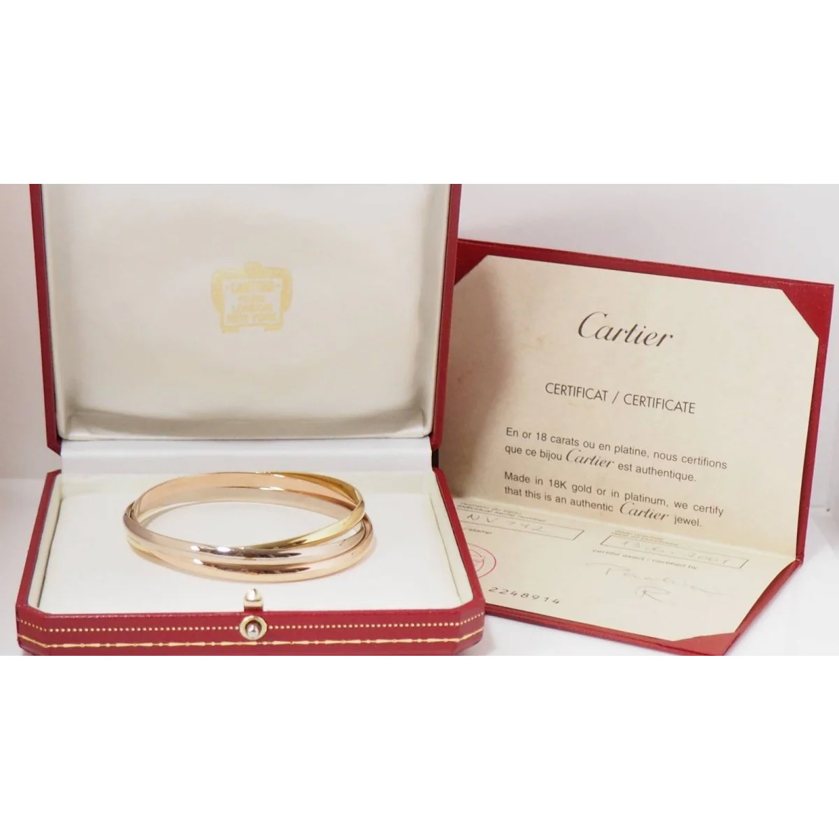 Bracelet Trinity de Cartier d'occasion trois ors - Image 6