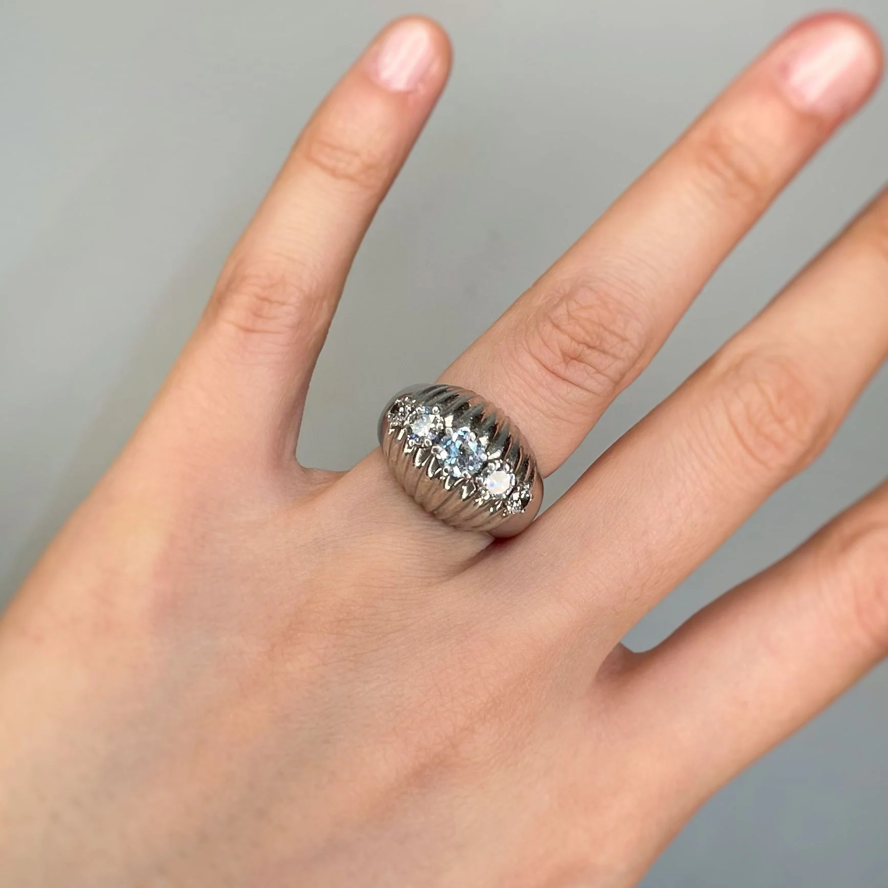 Bague - Platine et Diamants - Image 4