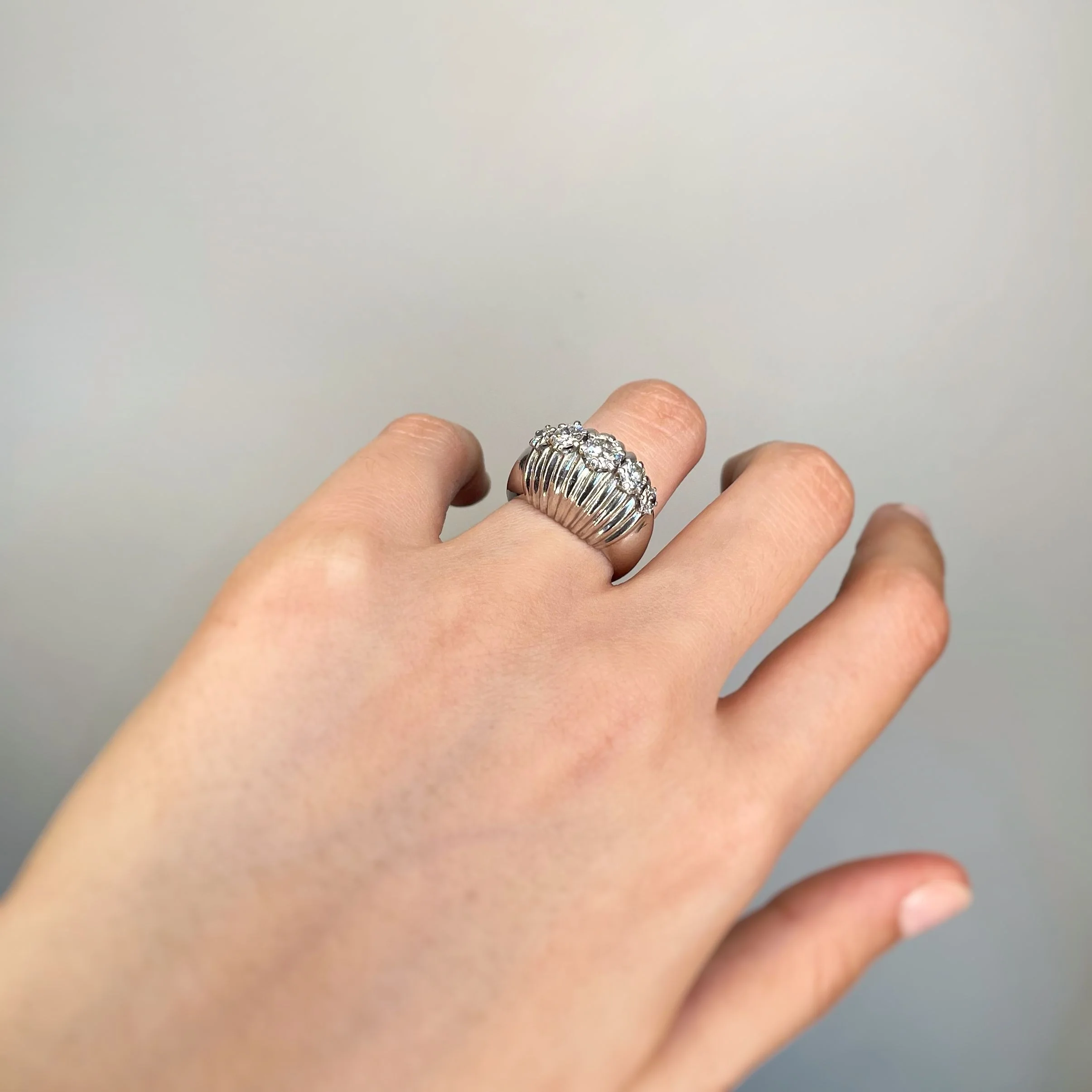 Bague - Platine et Diamants - Image 5