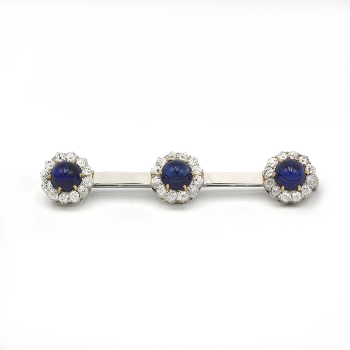 Broche - Or, Platine, Diamants & Saphirs - Image 2