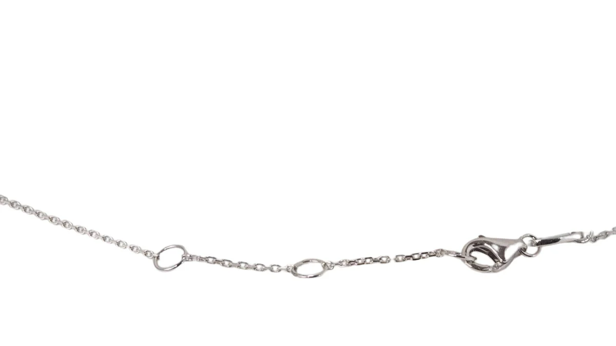 Collier pendentif en or blanc, diamants et Rubis en poire - Image 4