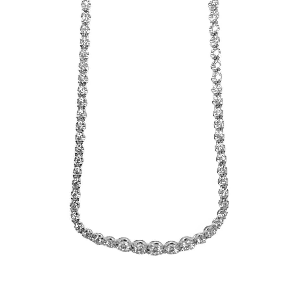 Collier Rivière en or blanc et diamants