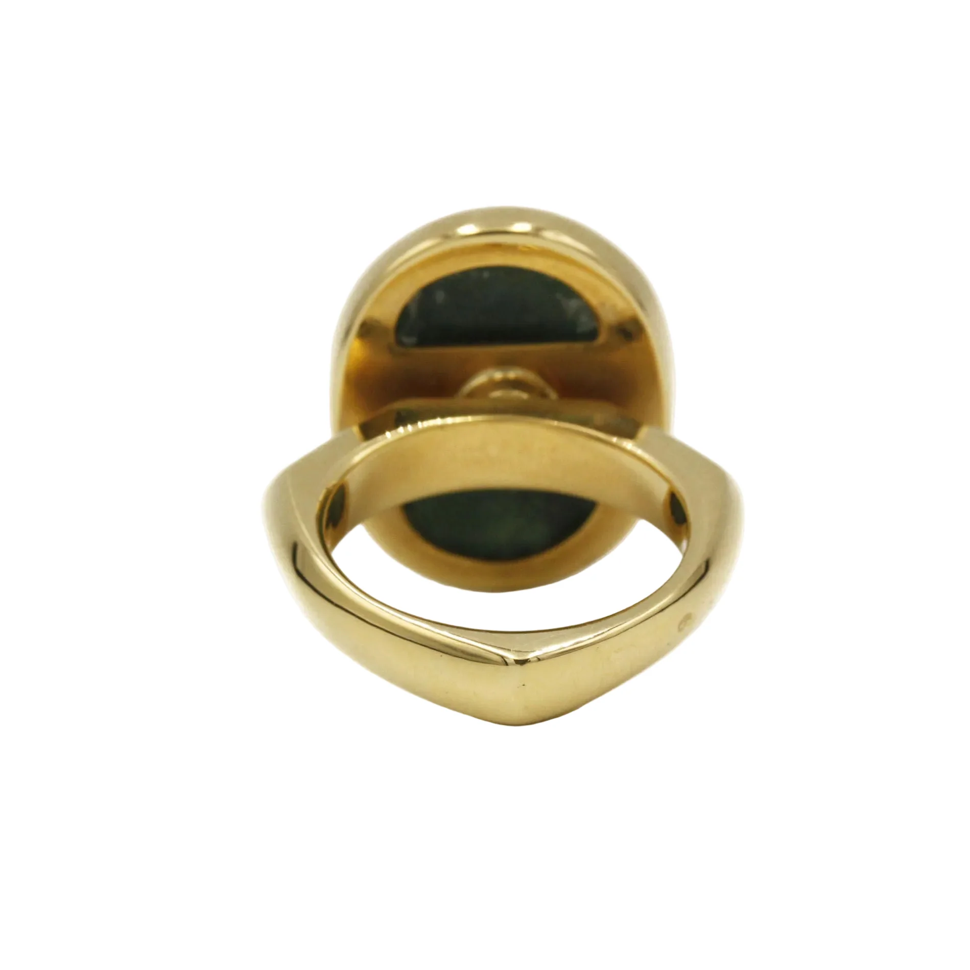 Bague Solitaire en or jaune et aventurine - Image 4