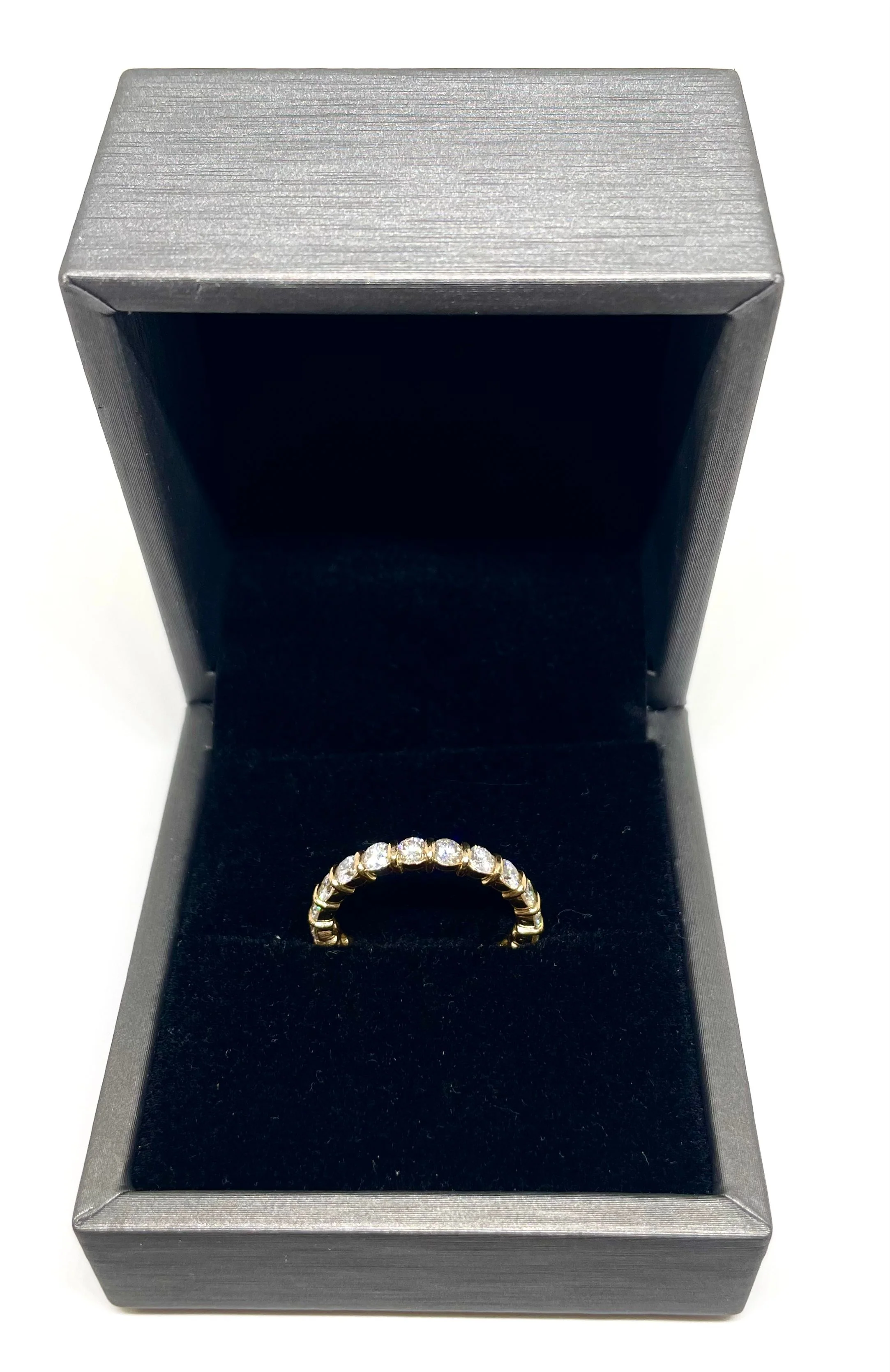 Bague alliance tour complet 2cts de diamants en or rose - Image 3