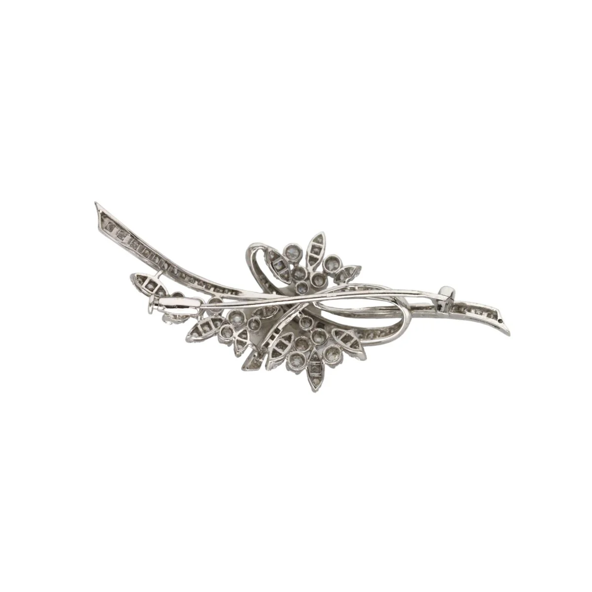 Broche Épingle en or blanc et diamants - Image 3