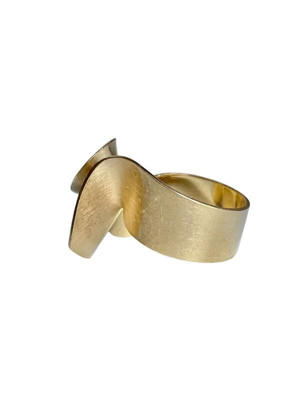 Bague Cocktail en or jaune - Image 8