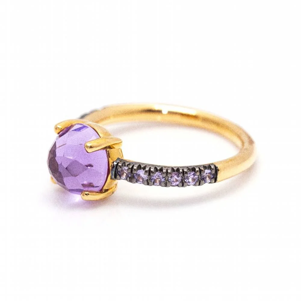 Bague MIMI en or, saphirs et améthyste - Image 6