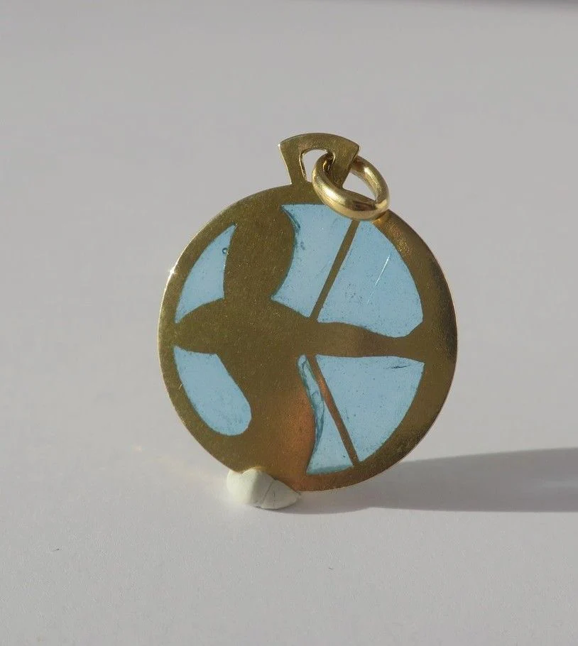 CARTIER - Rare pendentif Sagittaire Email plique-à-jour Or - Image 12