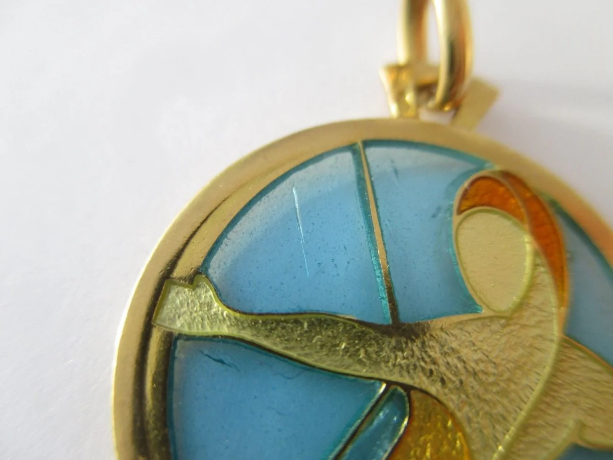 CARTIER - Rare pendentif Sagittaire Email plique-à-jour Or - Image 6