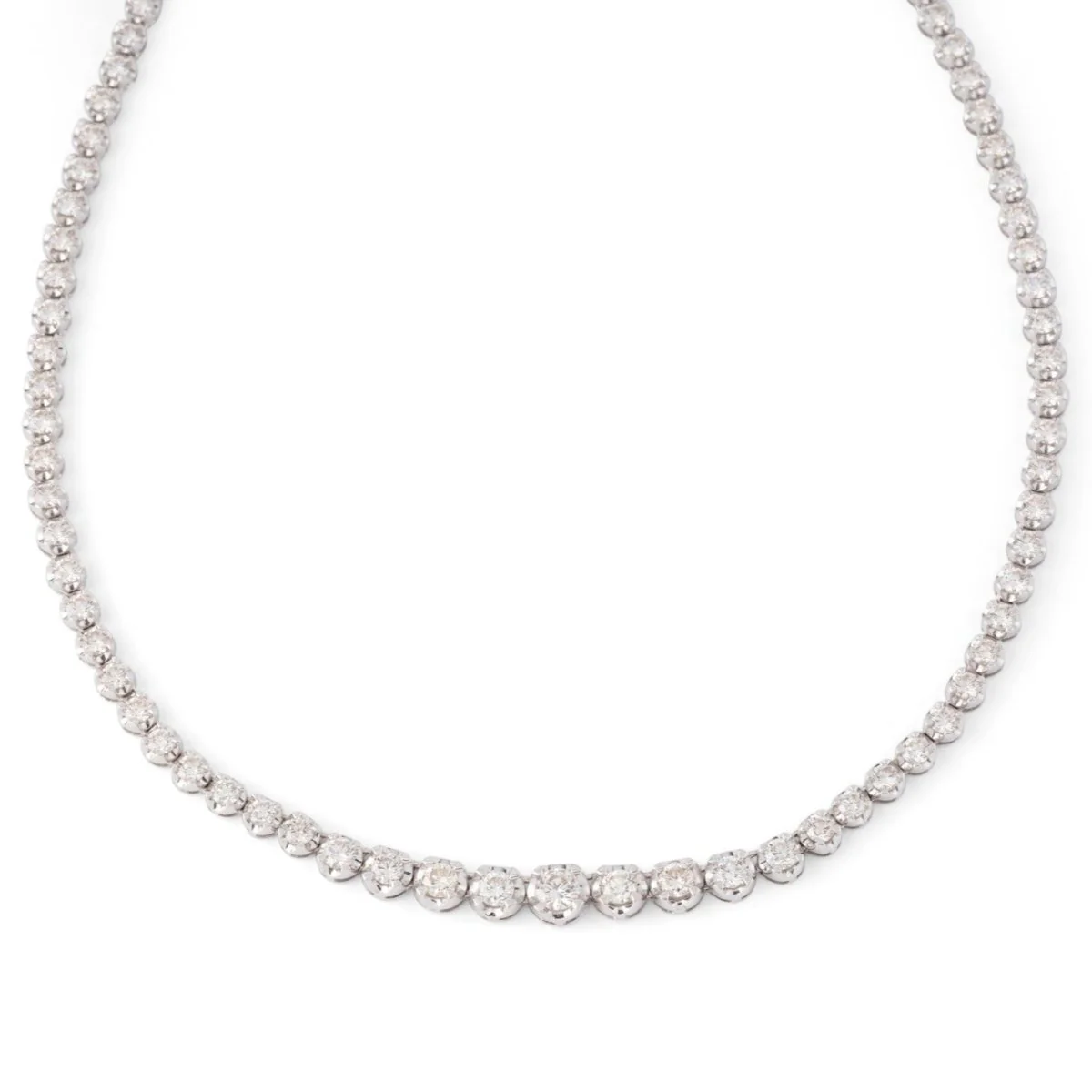 Collier Rivière en or blanc et diamants - Image 2