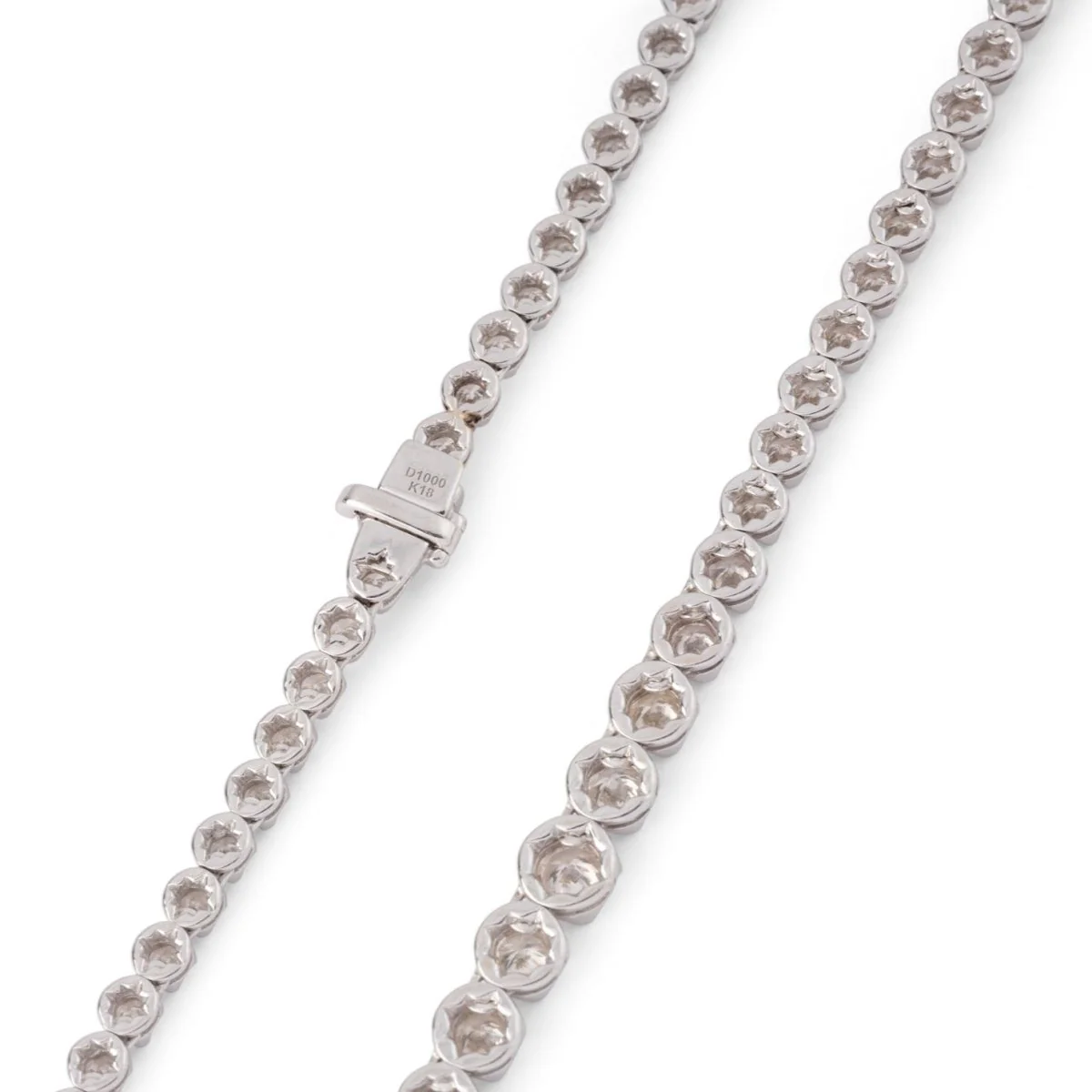 Collier Rivière en or blanc et diamants - Image 3