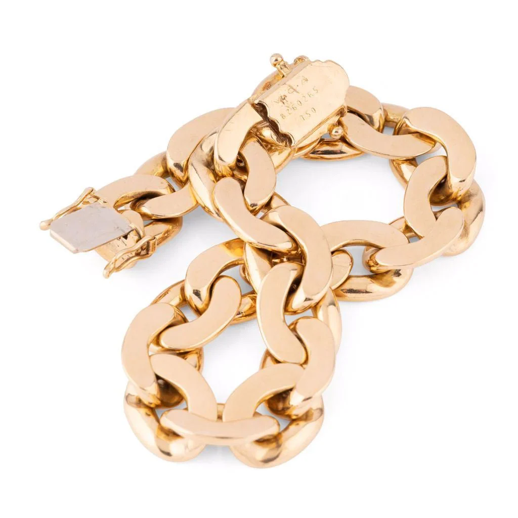 Bracelet Gourmette VAN CLEEF & ARPELS mailles arrondies en or jaune - Image 5
