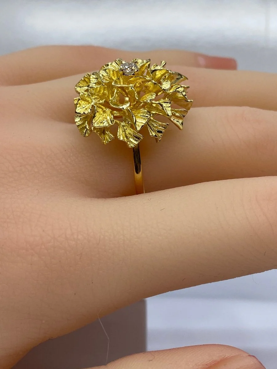 Importante bague en or jaune 18 carats et diamants - Image 2