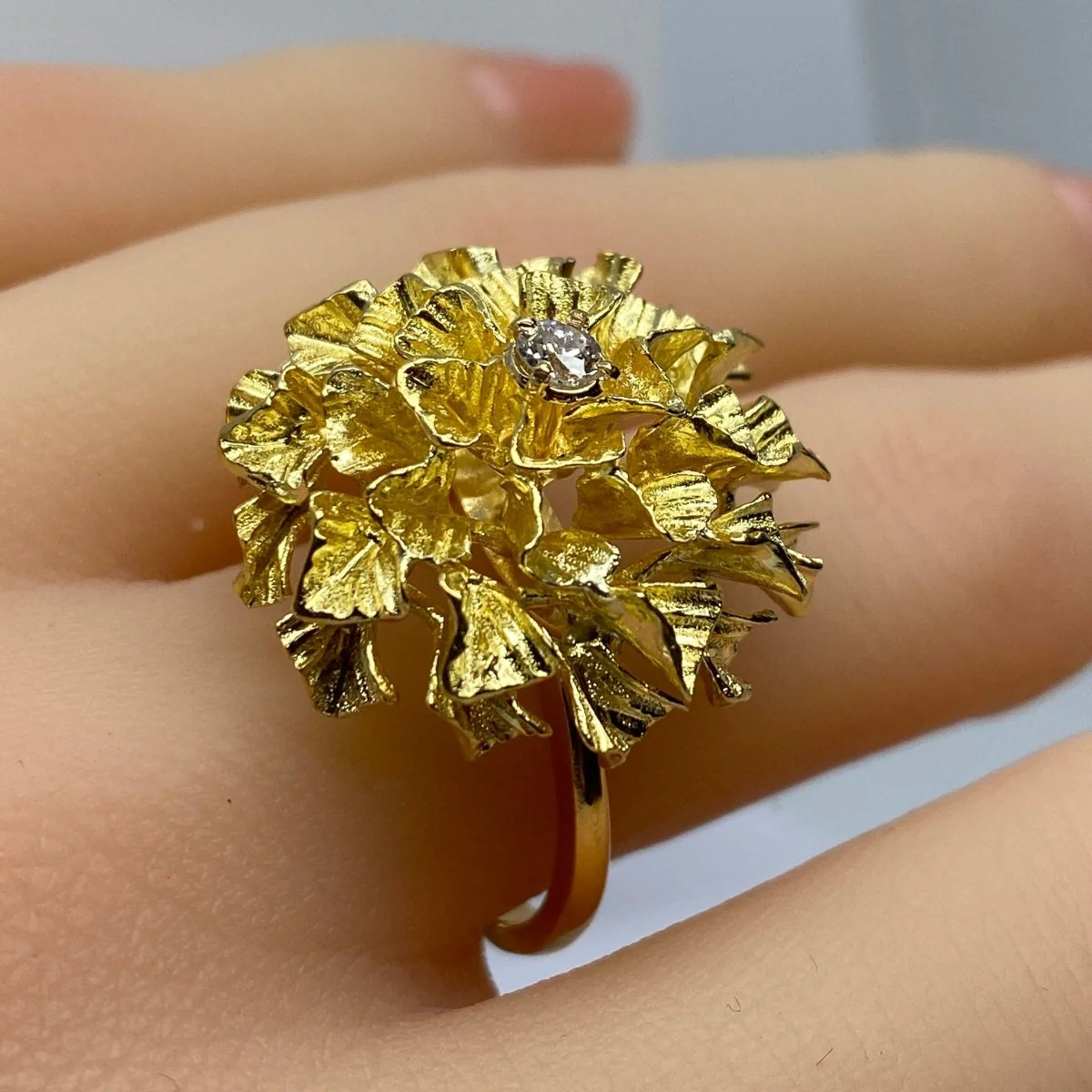 Importante bague en or jaune 18 carats et diamants - Image 6