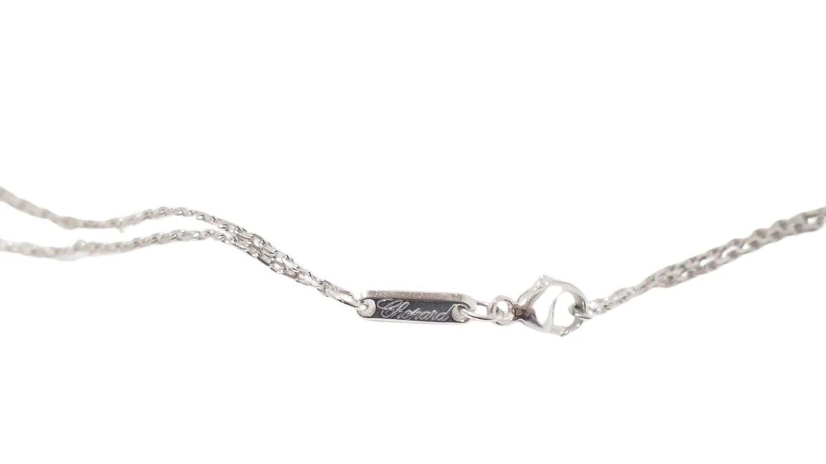 Collier CHOPARD "Happy Diamonds" en or blanc et diamants - Image 5