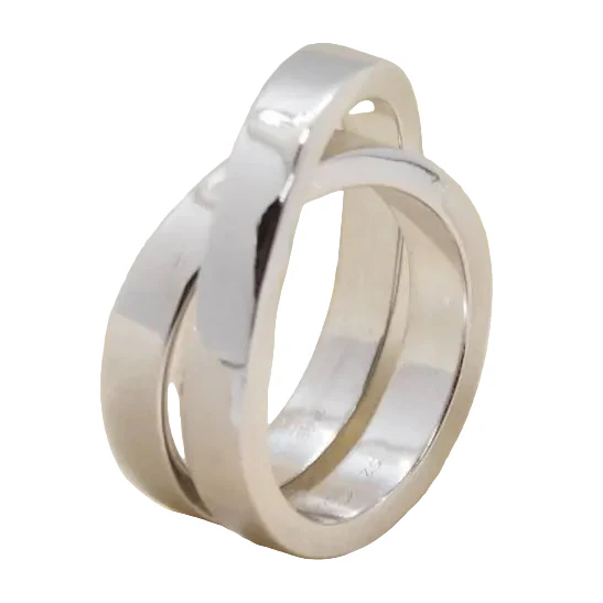 Bague Alliance CARTIER "Paris Nouvelle Vague" en or blanc