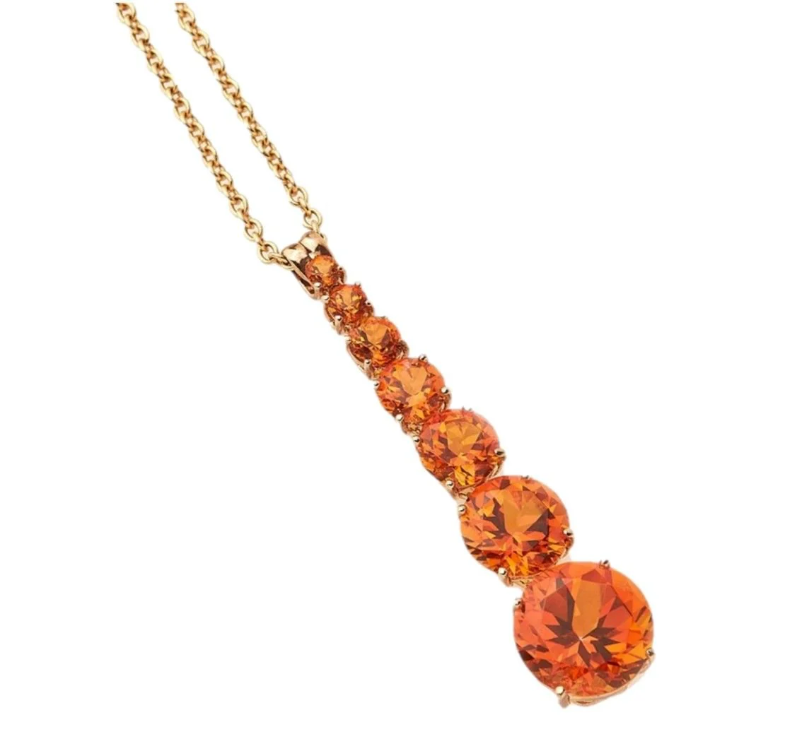 Collier Or Jaune Topazes en chute