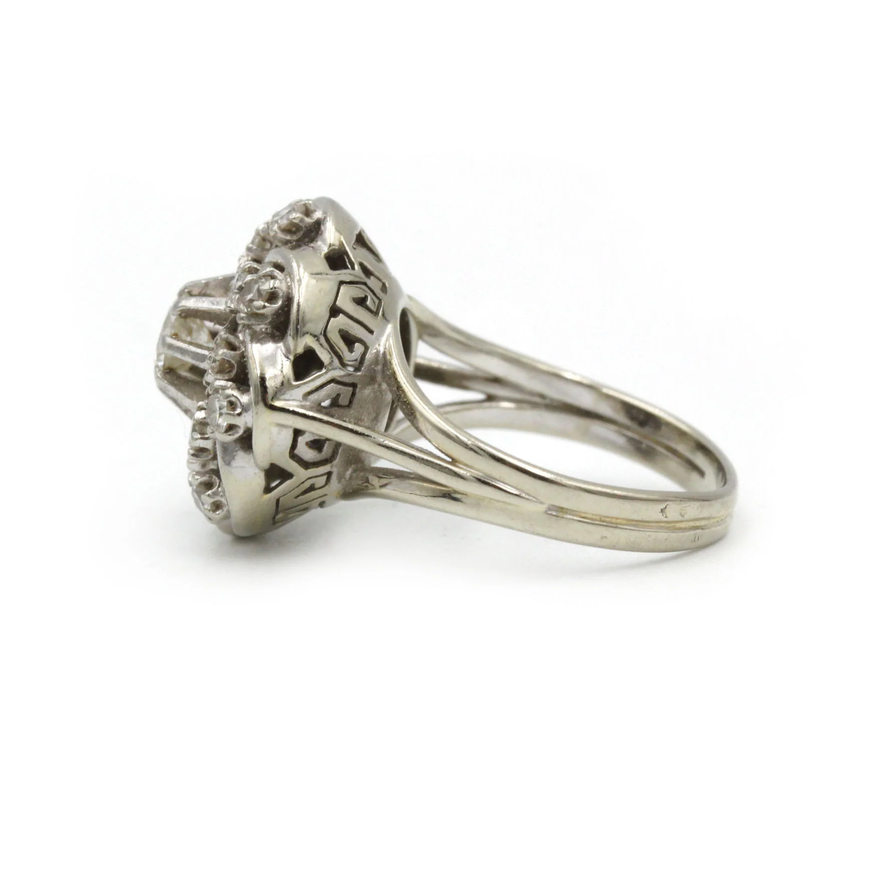 Bague Marguerite - Or blanc, Platine & Diamants - Image 2