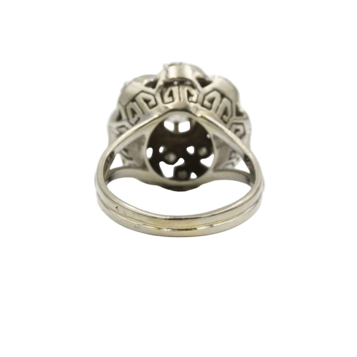 Bague Marguerite - Or blanc, Platine & Diamants - Image 4