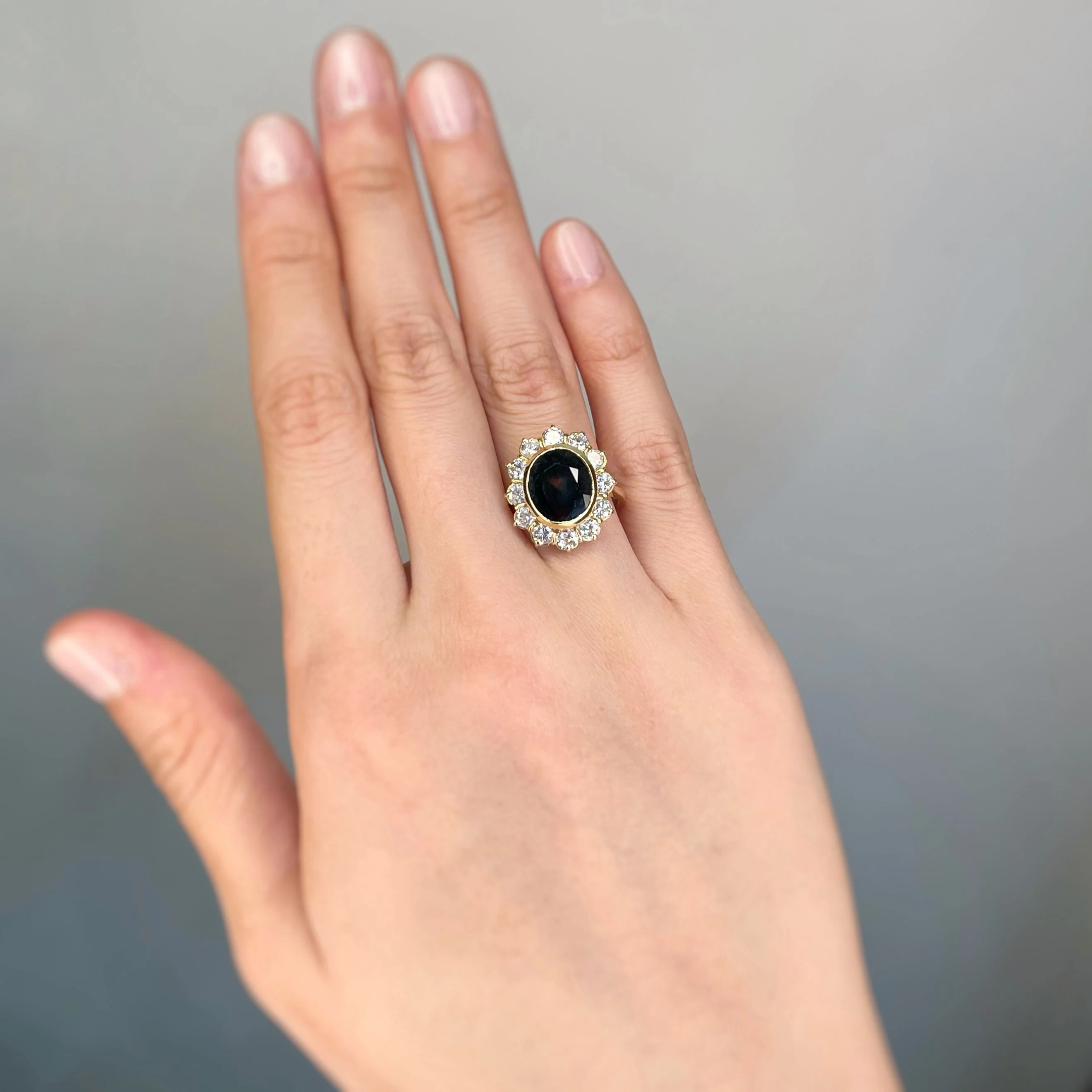 Bague - Or, Saphir & Diamants - Image 4