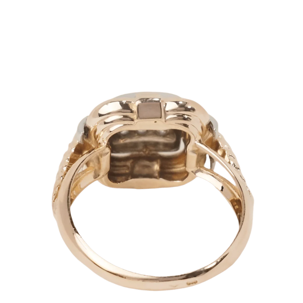 Bague Tank en or rose et diamants - Image 4