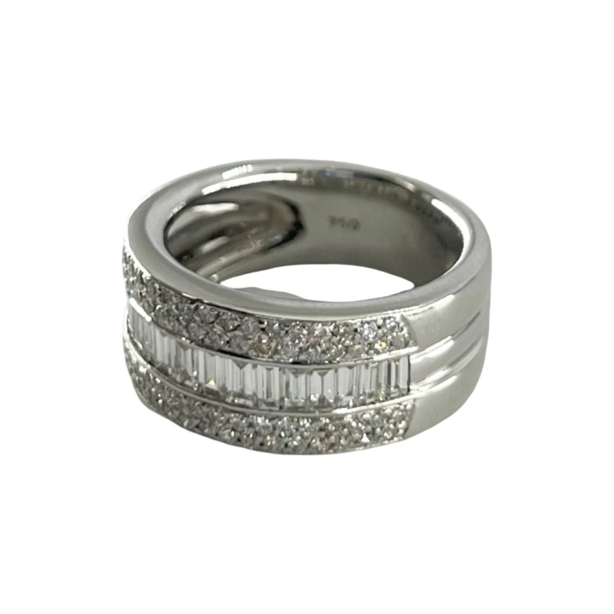 Bague Alliance en or blanc et diamants - Image 3