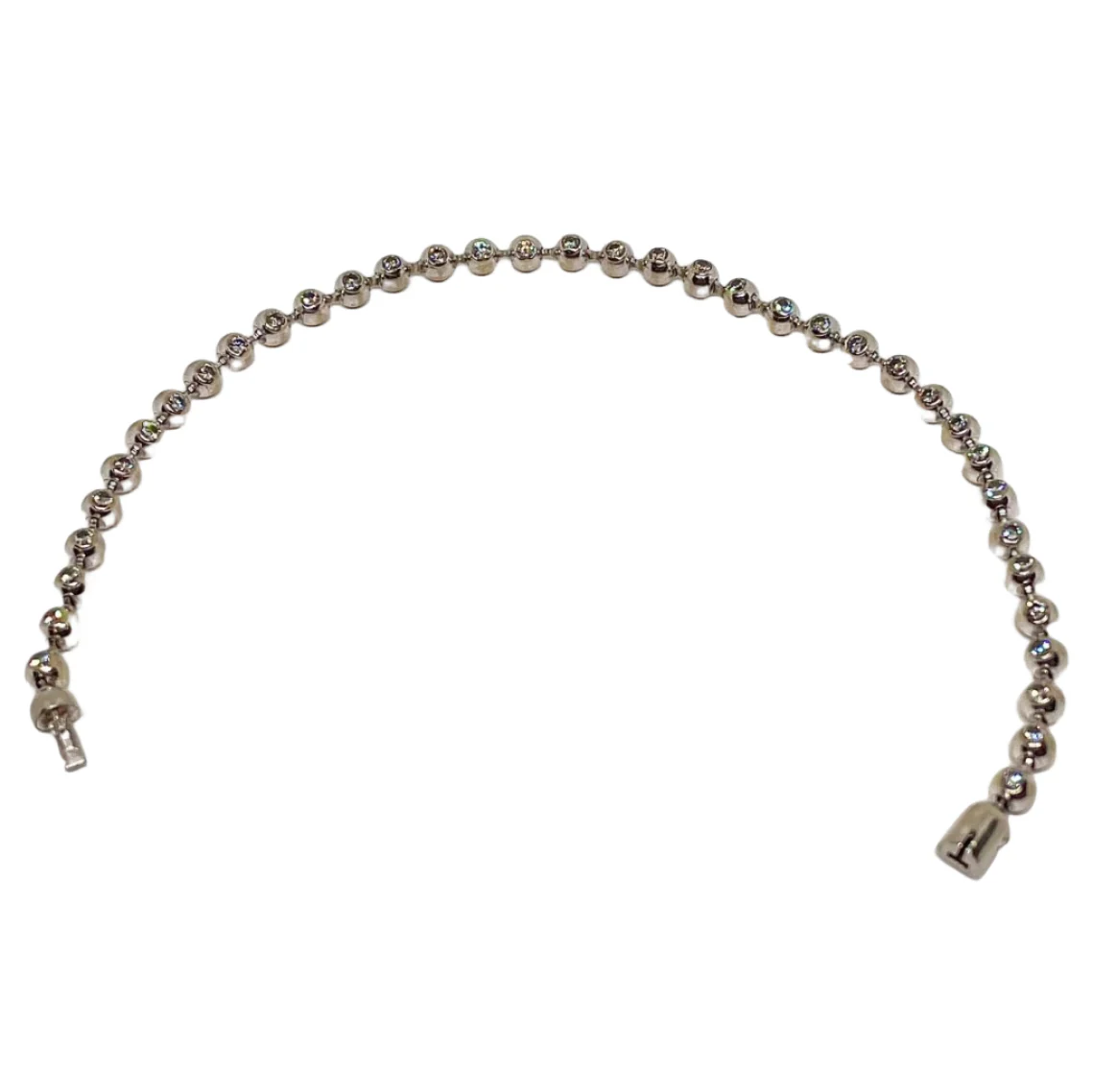 Bracelet CARTIER "Perles de diamants" en or blanc et diamants - Image 2