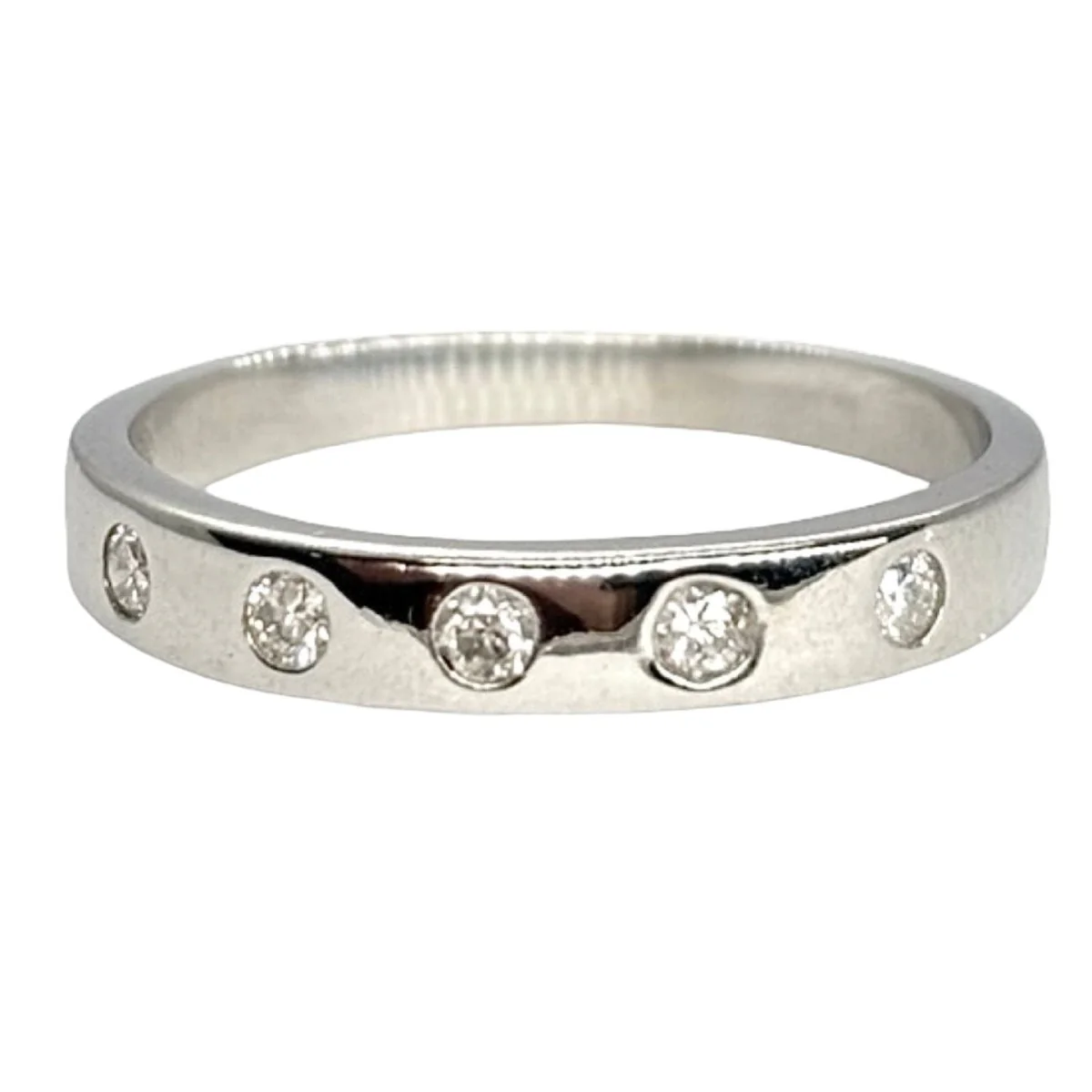 Bague Alliance en or blanc et diamants