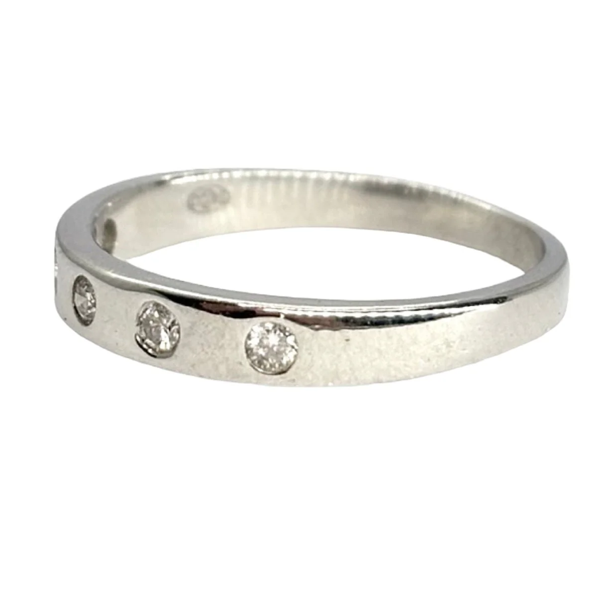 Bague Alliance en or blanc et diamants - Image 3