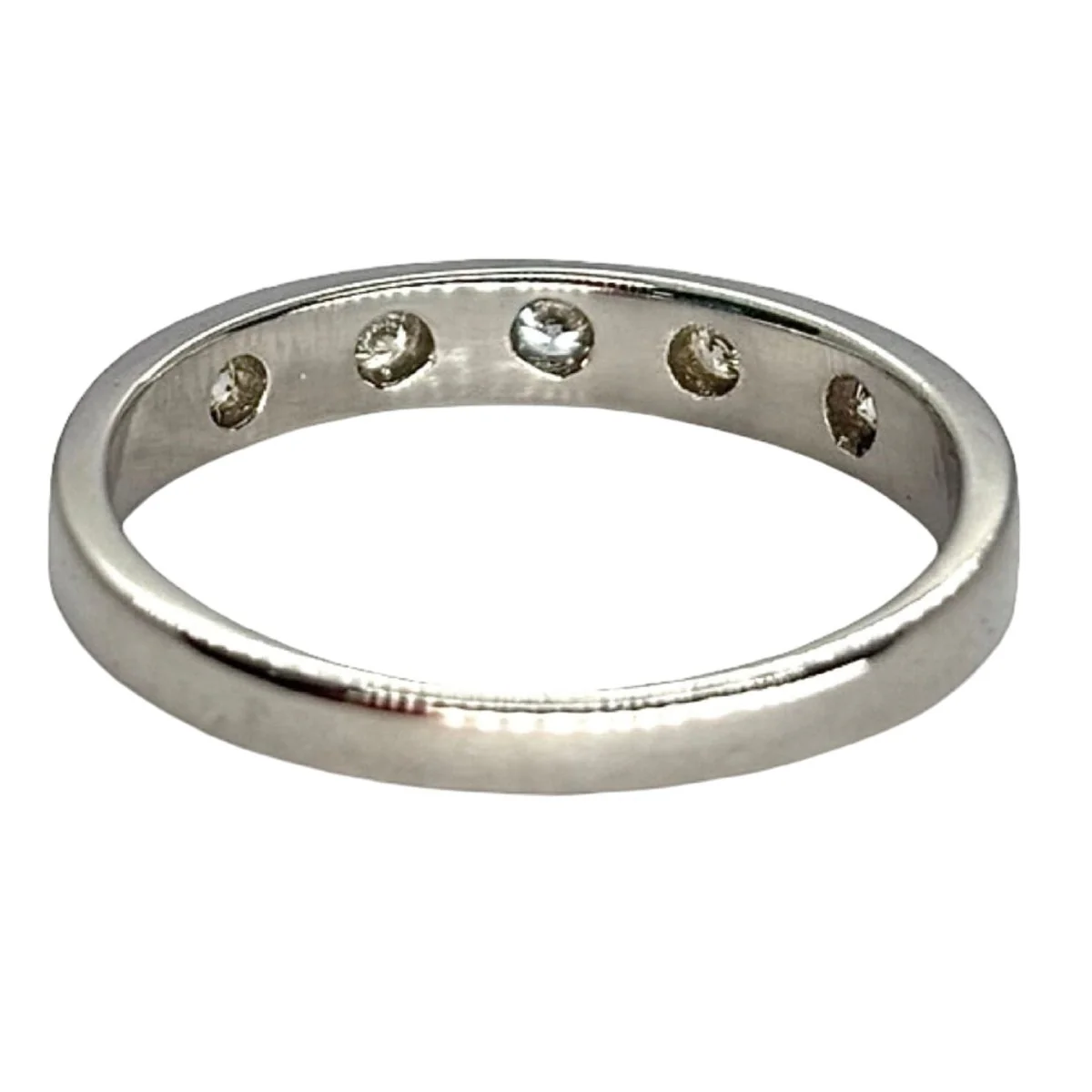 Bague Alliance en or blanc et diamants - Image 4
