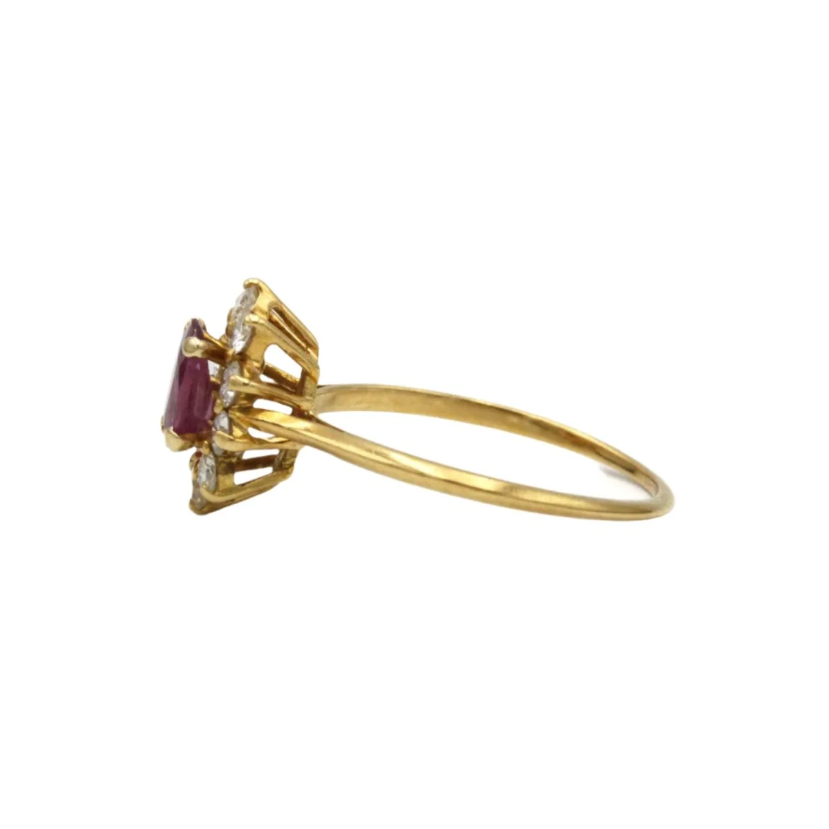 Bague - Or, saphir rose et diamants - Image 2