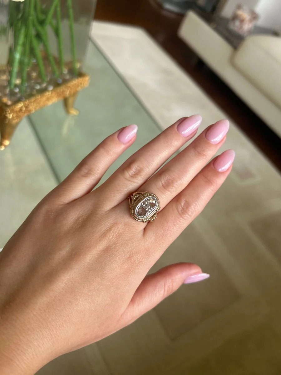 Bague - Or et diamants rose cut - Image 6