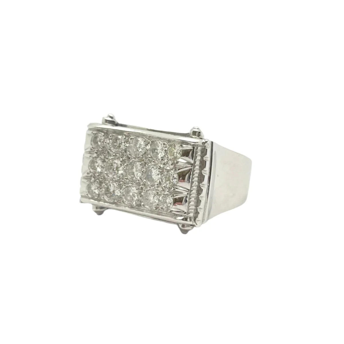 Bague en or blanc et diamants - Image 5