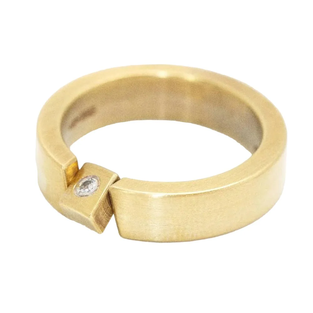 Bague Alliance NIESSING en or jaune et diamant - Image 2