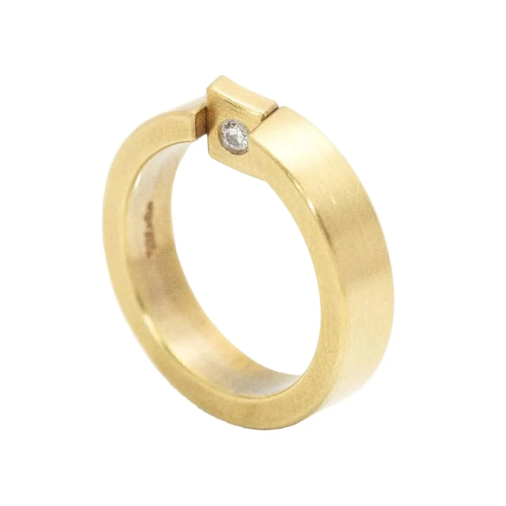 Bague Alliance NIESSING en or jaune et diamant - Image 8