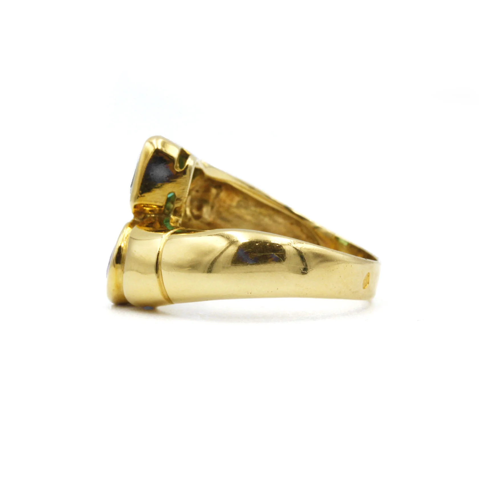 Bague - Or, émeraude & saphir - Image 2